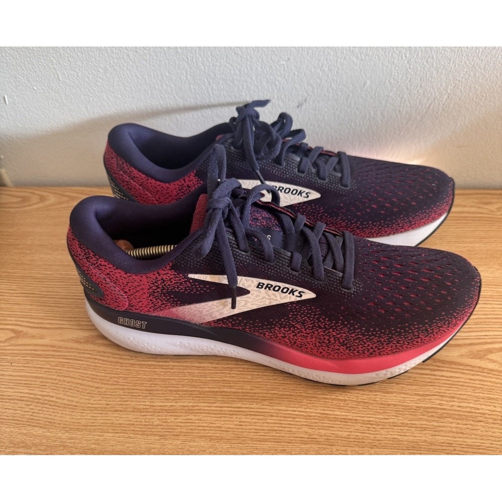 Brooks Women's Sz 10.5 2A Ghost 16 Peacoat Raspberry Apricot Running‎ Shoes